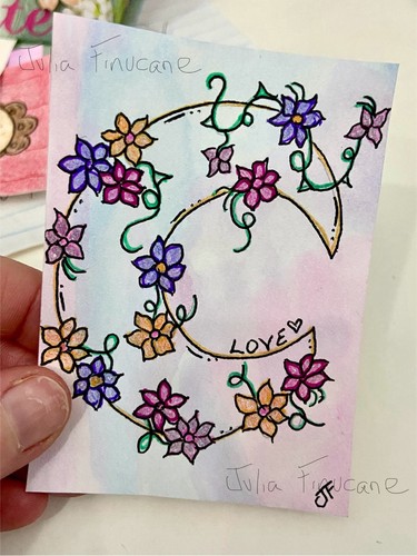 Aceo original art crescent - aceo,